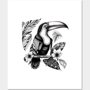 Toucan Wild Animal Nature Illustration Art Tattoo Posters and Art